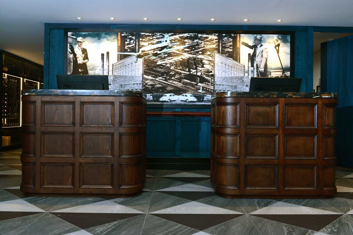 Front on view of the reception area at Tamworth Powerhouse, design by Paul Kelly Design