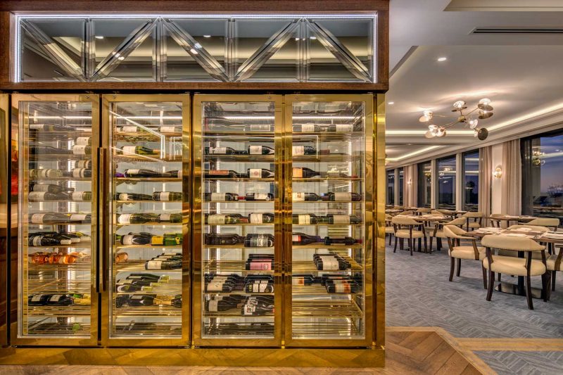 Wins storage at Private Club, designed by Paul Kelly Design