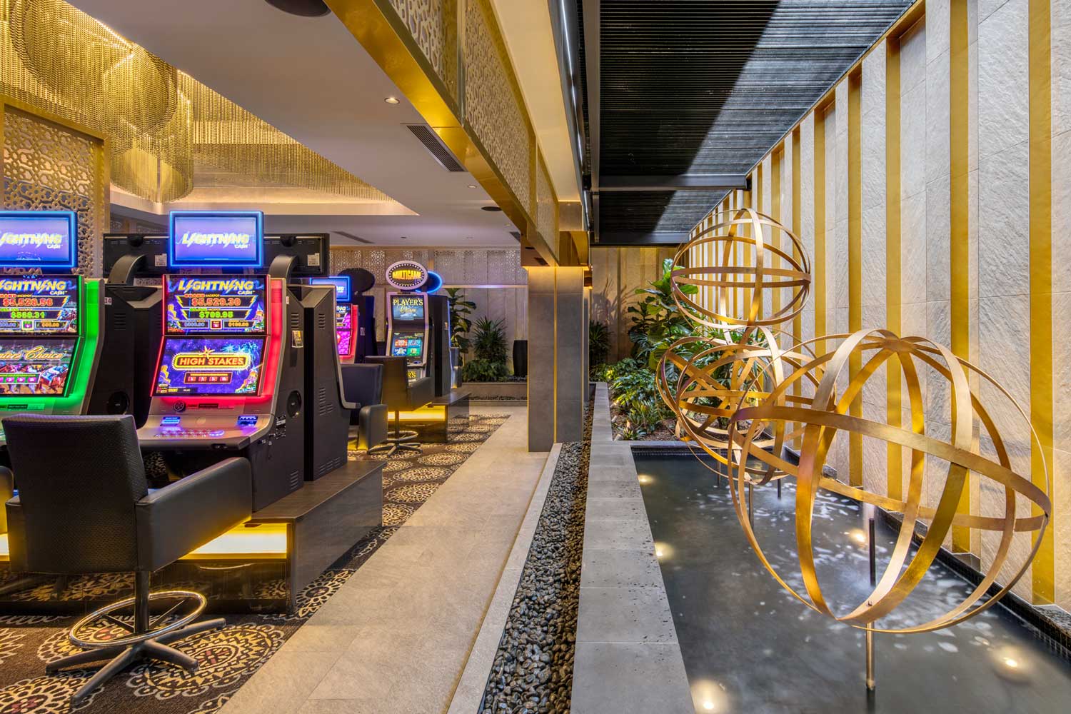 Details of the interior design at The Gregory Hills Hotel, design by Paul Kelly Design